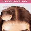𝑩𝒖𝒚 1 𝑮𝒆𝒕 1 𝑭𝒓𝒆𝒆💥Glueless Couche Parting Free C Partie Marron Coupe Courte Bob 7x4 Perruque Sans Colle 250% Densité