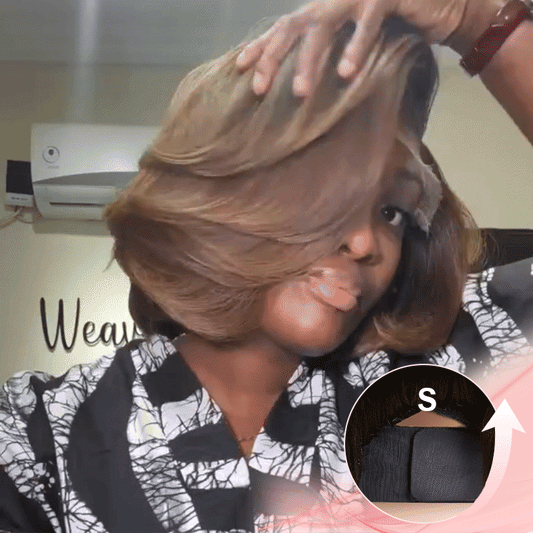 Raffinée Glueless Couche Mèches Blondes Wear Go 5x5 Perruque Sans Colle Ondulé 250% Densité