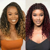 2 𝑭𝑶𝑹 €115🔥 Deux Styles À La Fois Perruque Tressée Bohème En Dentelle Intégrale Synthétique 300% Densité