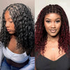 2 𝑭𝑶𝑹 €115🔥 Deux Styles À La Fois Perruque Tressée Bohème En Dentelle Intégrale Synthétique 300% Densité