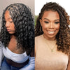 2 𝑭𝑶𝑹 €115🔥 Deux Styles À La Fois Perruque Tressée Bohème En Dentelle Intégrale Synthétique 300% Densité