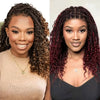 2 𝑭𝑶𝑹 €115🔥 Deux Styles À La Fois Perruque Tressée Bohème En Dentelle Intégrale Synthétique 300% Densité
