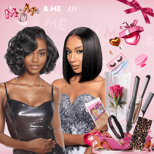 𝓑𝓾𝔂 𝟏 𝓖𝓮𝓽 𝟏𝟏💗Perruque 250% Densité 13x4 Glueless Loose Wave Bob+2x6 Dentelle Soyeux Lisse 6"