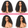 🔥4 In 1 Half Wig Adapté Aux Débutants Bouclée Birmane Demi-Perruque À Cordon Serrage Flexi-Fit 250% Densité