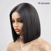 Coupe Émoussée Soyeux Lisse Partie Profonde 2x6 Dentelle Perruque