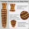 Extensions De Cheveux Humains Bouclés Profonds Couleur Blond Miel 27# Pour Tressage Bohème