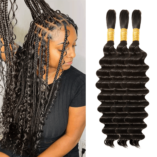 Extensions De Cheveux Humains Bouclés Profonds Pour Tressage Bohème