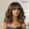 Glueless Couleur Blond Highlight 4x4 Perruque Sans Colle Avec Frange Capuchon Réglable