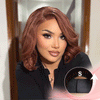𝑩𝒖𝒚 1 𝑮𝒆𝒕 1 𝑭𝒓𝒆𝒆💥Glueless Couche Parting Free C Partie Marron Coupe Courte Bob 7x4 Perruque Sans Colle 250% Densité