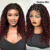 2 𝑭𝑶𝑹 €115🔥 Deux Styles À La Fois Perruque Tressée Bohème En Dentelle Intégrale Synthétique 300% Densité