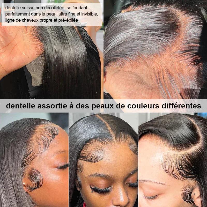 13x4 13x6 HD Perruque brésilienne cheveux humains Straight Lisse devant dentelle - SHINE HAIR