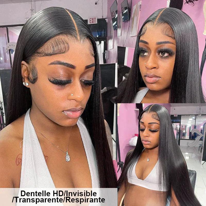 13x4 13x6 HD Perruque brésilienne cheveux humains Straight Lisse devant dentelle - SHINE HAIR
