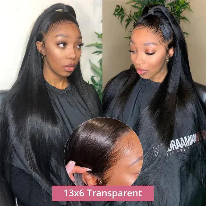 13x4 13x6 Transparent Perruque brésilienne cheveux humains Straight Lisse - SHINE HAIR