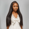 13x4 Dentelle La Mode Perruque Pré Tressée Cheveux Humains Lisse - SHINE HAIR