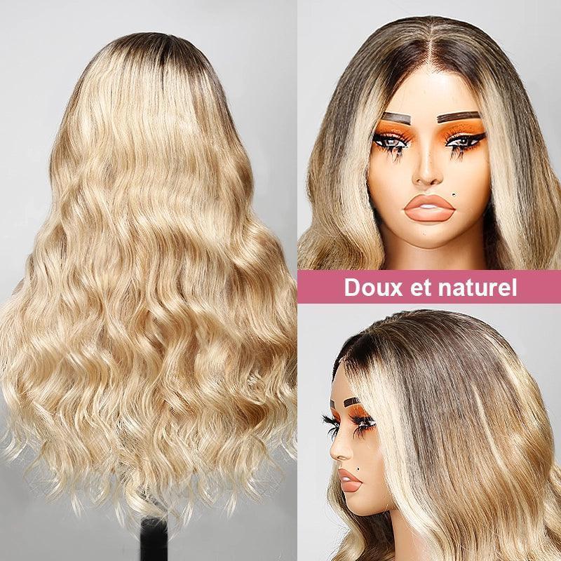 13x4 Dentelle Stylisme Designer Perruque Couleur Ombre blonde Ocean Wave - SHINE HAIR