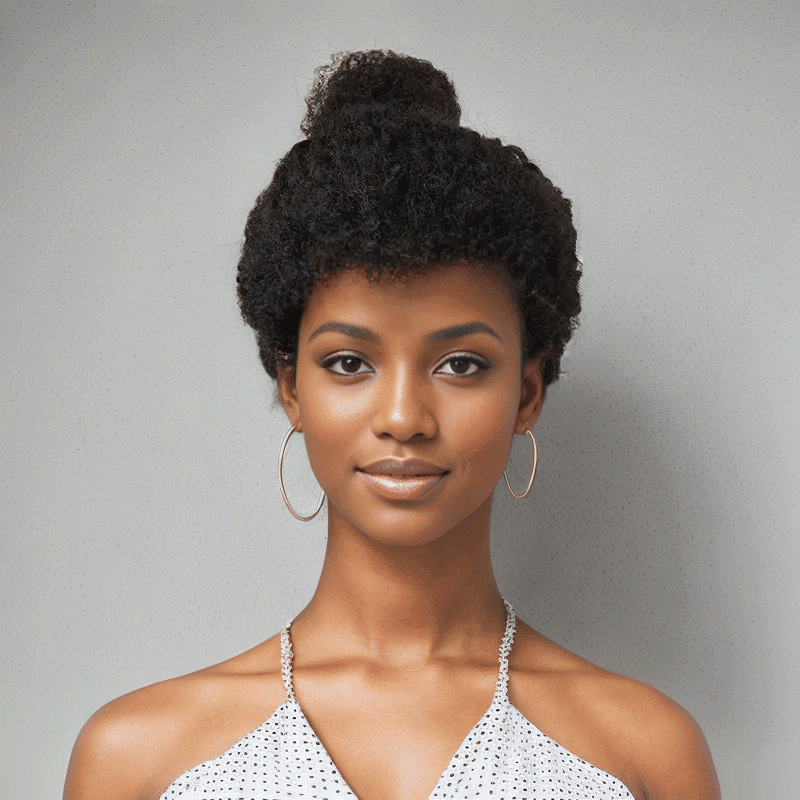 13x4 Glueless Kinky Bords Perruque Sans Colle Kinky Curly Frontale Wig 2 Styles - SHINE HAIR