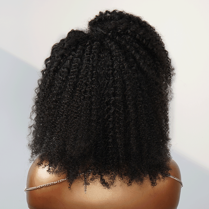 13x4 Glueless Kinky Bords Perruque Sans Colle Kinky Curly Frontale Wig 2 Styles - SHINE HAIR