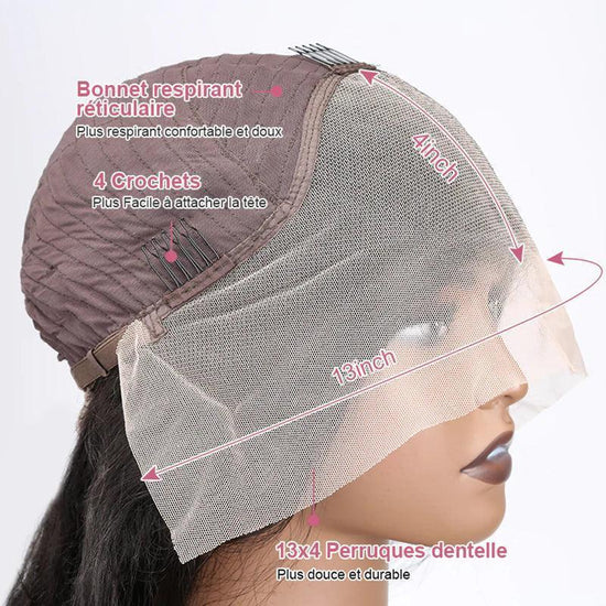 13x4 HD Lace frontale Perruque Cheveux Humains Brésilien Deep Wave - SHINE HAIR