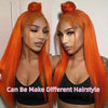 13x4 Perruque Orange Lace Frontale Couleur Straight - SHINE HAIR
