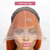 13x4 Perruque Orange Lace Frontale Couleur Straight - SHINE HAIR