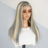 13x4 Scintillant Couleur Mixte Blonde&Grise Perruque Dentelle Frontale Cheveux Humains - SHINE HAIR