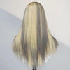 13x4 Scintillant Couleur Mixte Blonde&Grise Perruque Dentelle Frontale Cheveux Humains - SHINE HAIR