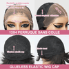 𝟑ᵉ 𝐩𝐞𝐫𝐫𝐮𝐪𝐮𝐞 𝐚̀ €𝟎,𝟏🔥Glueless Kinky Curly 13x4 Perruque 12"+Glueless Pixie Perruque Straight Taille Modèle