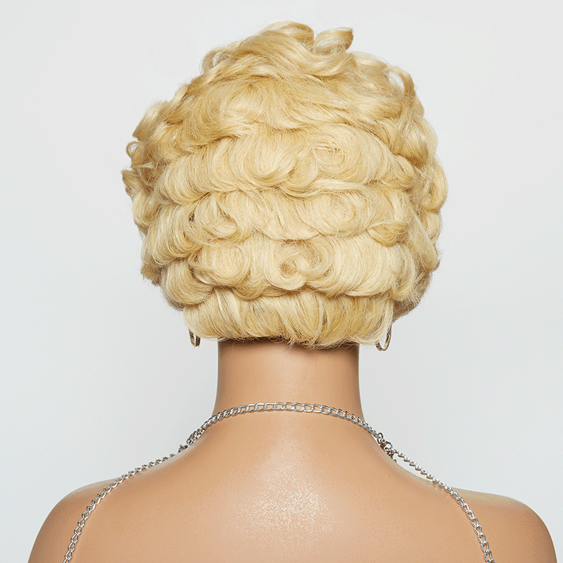 13x6 Dentelle Style Vintage Bob Couleur Blonde/Naturel Perruque Frontale - SHINE HAIR