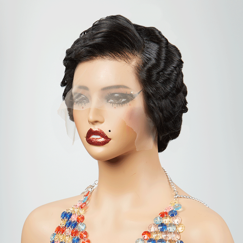 13x6 Dentelle Style Vintage Bob Couleur Blonde/Naturel Perruque Frontale - SHINE HAIR
