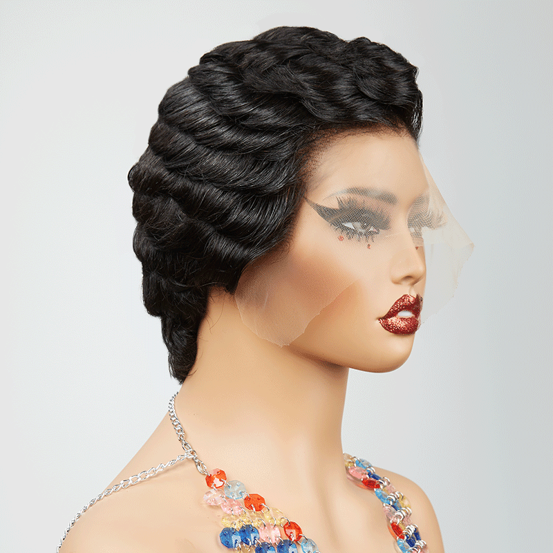 13x6 Dentelle Style Vintage Bob Couleur Blonde/Naturel Perruque Frontale - SHINE HAIR