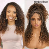 2 𝑭𝑶𝑹 €115🔥 Deux Styles À La Fois Perruque Tressée Bohème En Dentelle Intégrale Synthétique 300% Densité