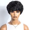2 𝑭𝑶𝑹 €45🔥Glueless Easy-Wear Chic Sans Effort Laine Bouclée+Glueless Pixie Court Lisse Perruque Sans Colle