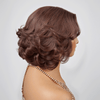 13x4 Glueless Wear Go Couche Couleur Brun Chocolat Bob Perruque Sans Colle Ondulé