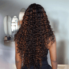 13x4 Glueless Couleur Highlight Perruque Sans Colle Cheveux Humains Bouclé