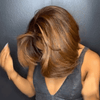 Couche C Partie Glueless 7x4 Brun Caramel Blond Mixte/Naturel Bob Perruque Sans Colle