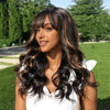 Glueless Couleur Blond Highlight 4x4 Perruque Sans Colle Avec Frange Capuchon Réglable