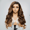 9x6 Glueless Ombre Marron Prépliés Perruque Sans Colle Loose Body Wave