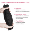 Afro Kinkys Cheveux Humains En Vrac Pour Les Extensions Dreadlock