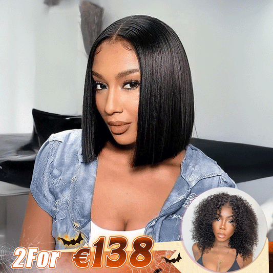 2 𝑭𝑶𝑹 €138.99🔥8"Dentelle Lisse+10"Glueless Ondulé/10"Glueless Lisse/10"Glueless Ondulé/10"Glueless Lisse/12"Glueless Kinky Curly