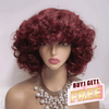 𝑩𝒖𝒚 1 𝑮𝒆𝒕 1 𝑭𝒓𝒆𝒆💥 Glueless 3 Couleur Stylisé Boucles Rebondies 99j/Highligh Marron Bob Perruque Sans Colle