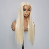 13x4 Dentelle Soyeux Perruque Couleur #613 Blonde Lisse