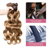 Extensions Couleur 4-27 Higlight Balayage Tissage Cheveux Brésilien Body Wave