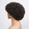 Dentelle Pleine Afro Curly Super Rebondissement Bob Perruque Humain Cheveux