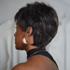 Boss Mature Tendance Glueless Highlight Pixie Bob Lisse Perruque Sans Colle Cheveux Humains