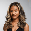 5x5 Glueless Layered Highlights Bob Perruque Sans Colle Body Wave