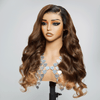 9x6 Glueless Ombre Marron Prépliés Perruque Sans Colle Loose Body Wave