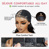 Glueless Couche Mèches Brune Highlight 7x4 Bob Perruque Sans Colle Ondulé 250% Densité