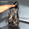 Glueless Luxe Couche 13x4 Highlight Perruque Sans Colle Ondulé Cheveux Humains Wear Go 250% Densité