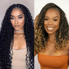 2 𝑭𝑶𝑹 €158🔥 36" Perruque Tressée Bohème En Dentelle Intégrale + Chic Bob Synthétique