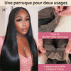 WEDDING Soyeux & Épais 13x4 Glueless / 360 Dentelle Perruque Brésilien Cheveux Humains Lisse
